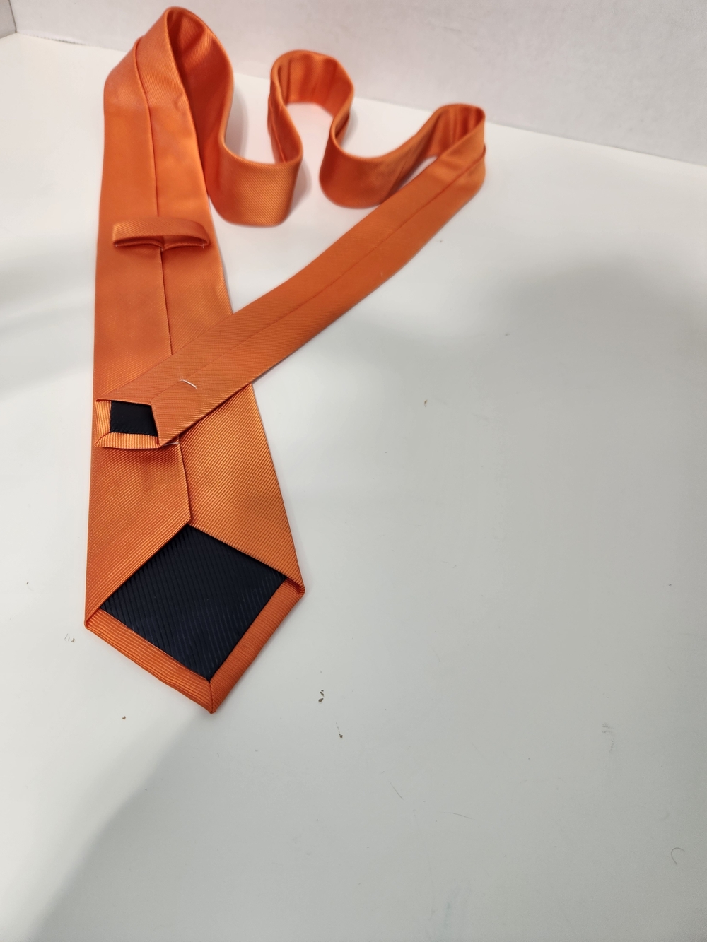 Men's Orange Solid Tie - Sleek Neckwear